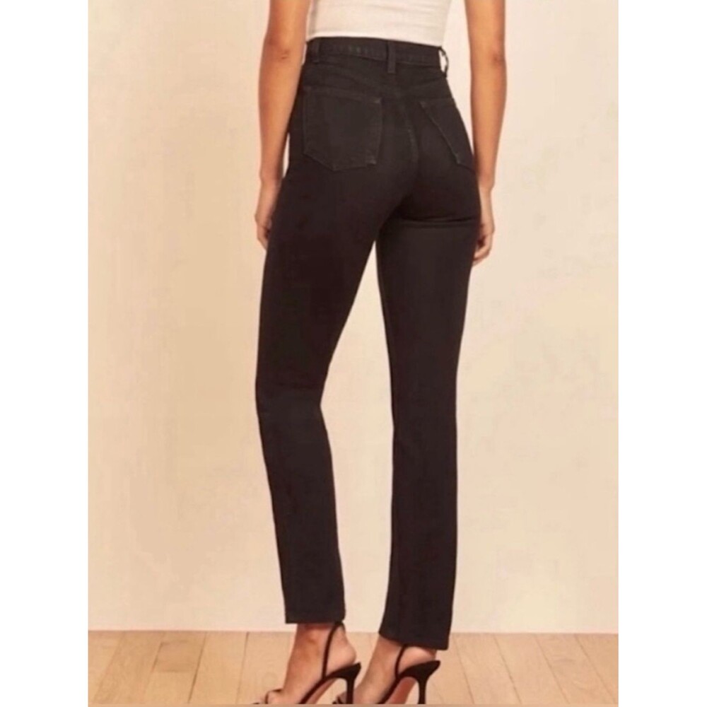 Reformation Liza Ultra High Rise Straight Leg Jeans Black Size 27 - Picture 10 of 10